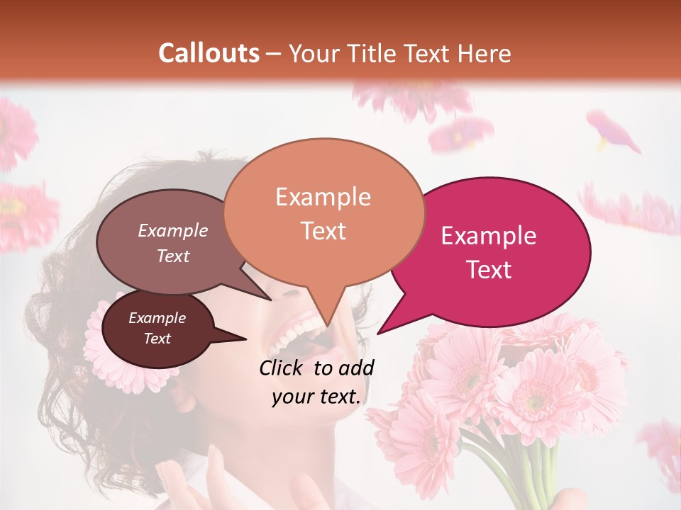 Throwing Blue Blossom PowerPoint Template