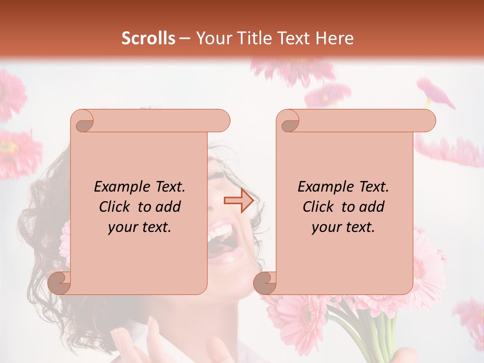 Throwing Blue Blossom PowerPoint Template