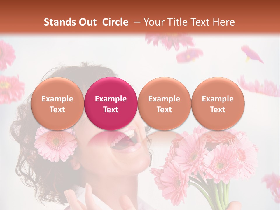 Throwing Blue Blossom PowerPoint Template