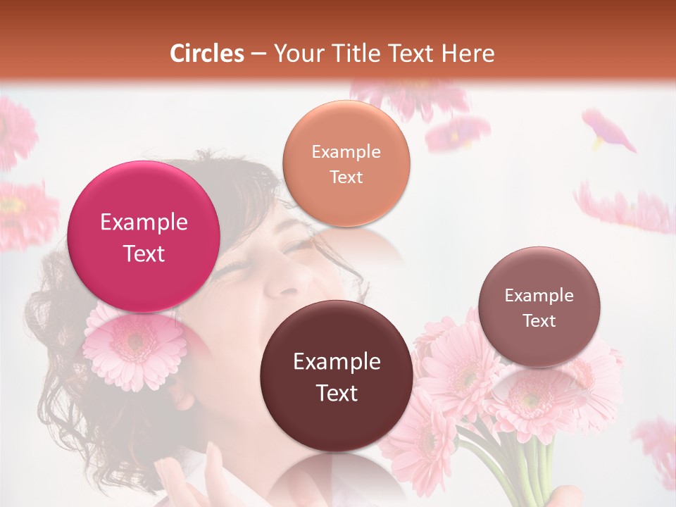 Throwing Blue Blossom PowerPoint Template