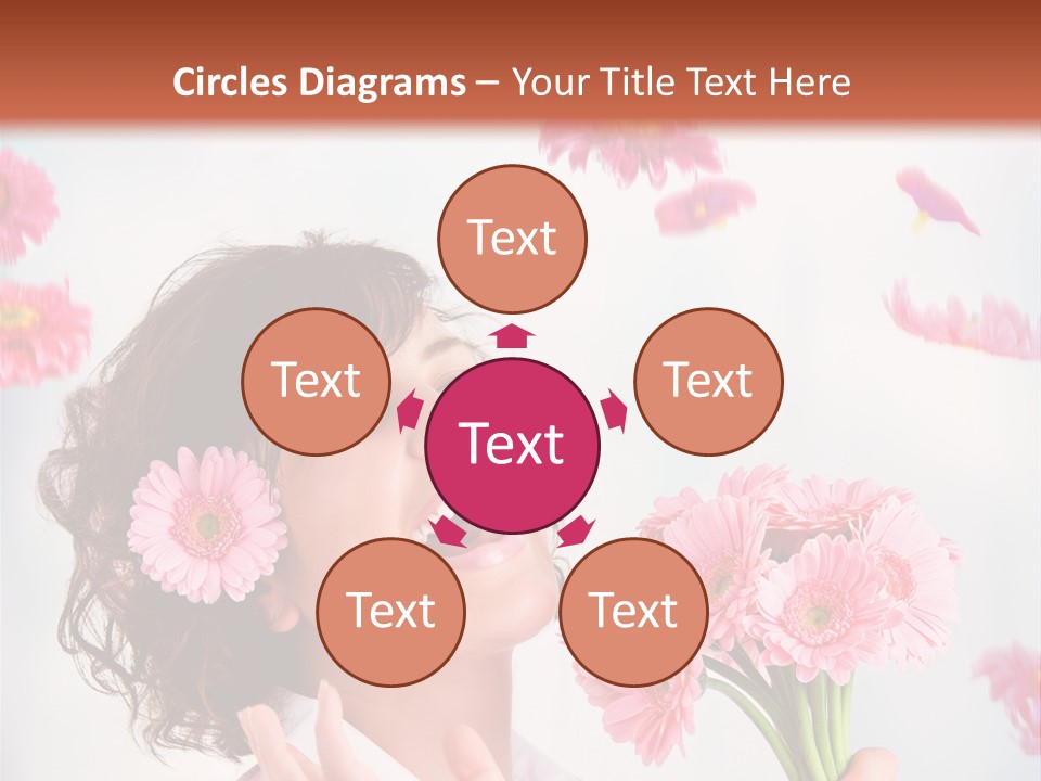 Throwing Blue Blossom PowerPoint Template