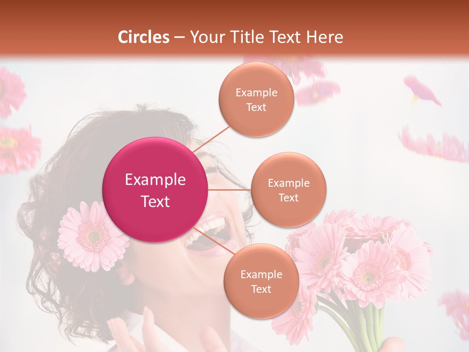 Throwing Blue Blossom PowerPoint Template