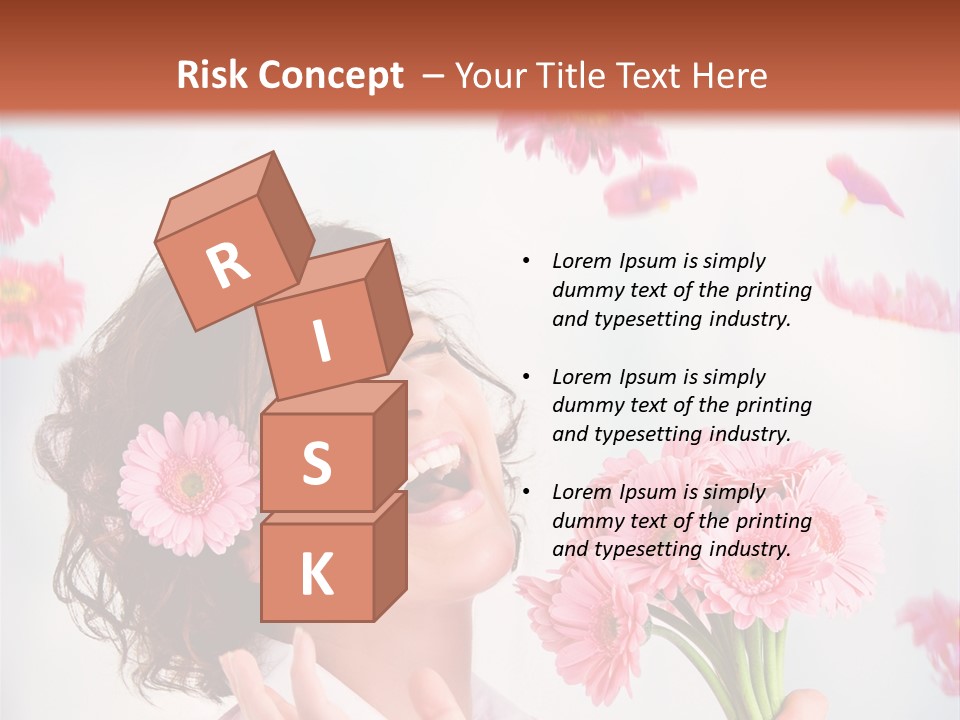 Throwing Blue Blossom PowerPoint Template