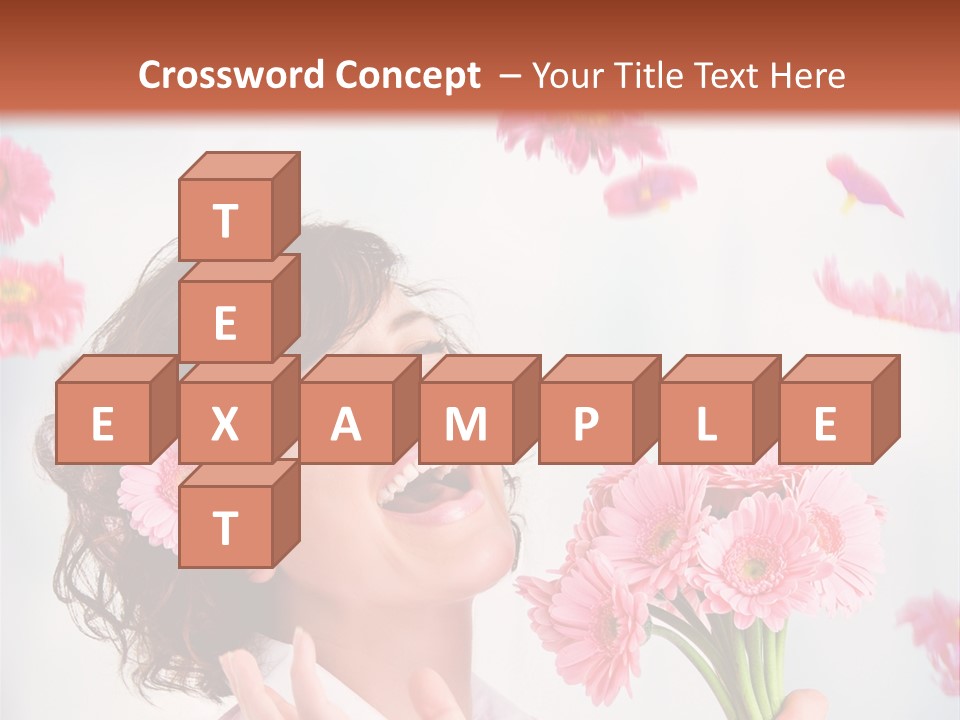 Throwing Blue Blossom PowerPoint Template