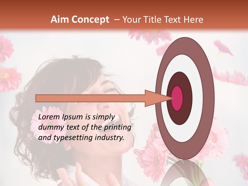 Throwing Blue Blossom PowerPoint Template