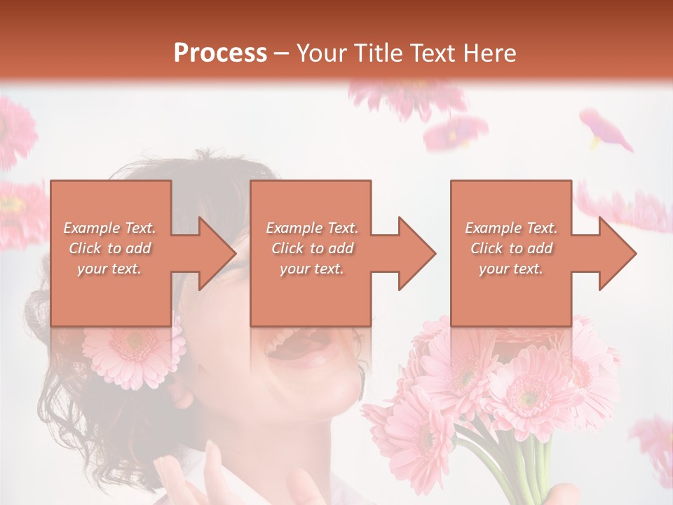 Throwing Blue Blossom PowerPoint Template
