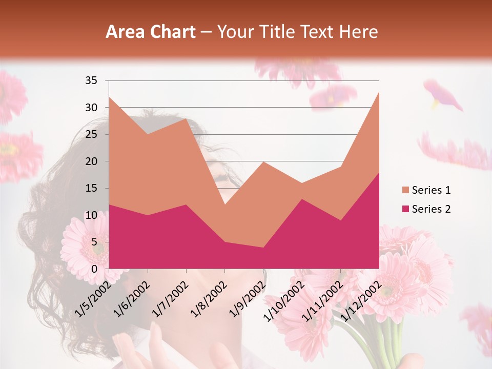 Throwing Blue Blossom PowerPoint Template