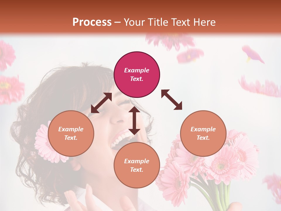 Throwing Blue Blossom PowerPoint Template