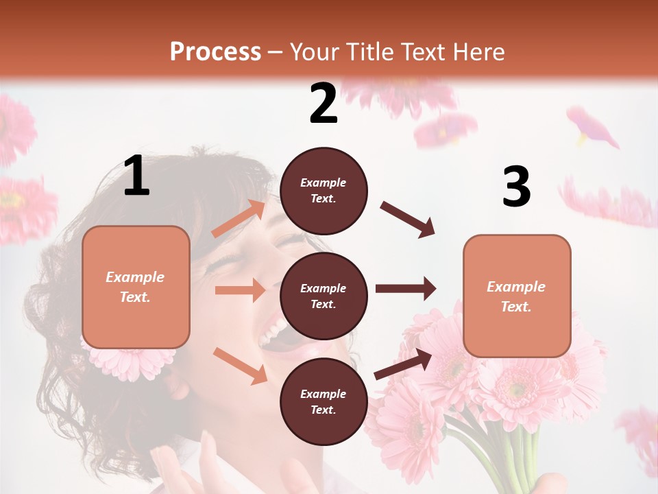 Throwing Blue Blossom PowerPoint Template