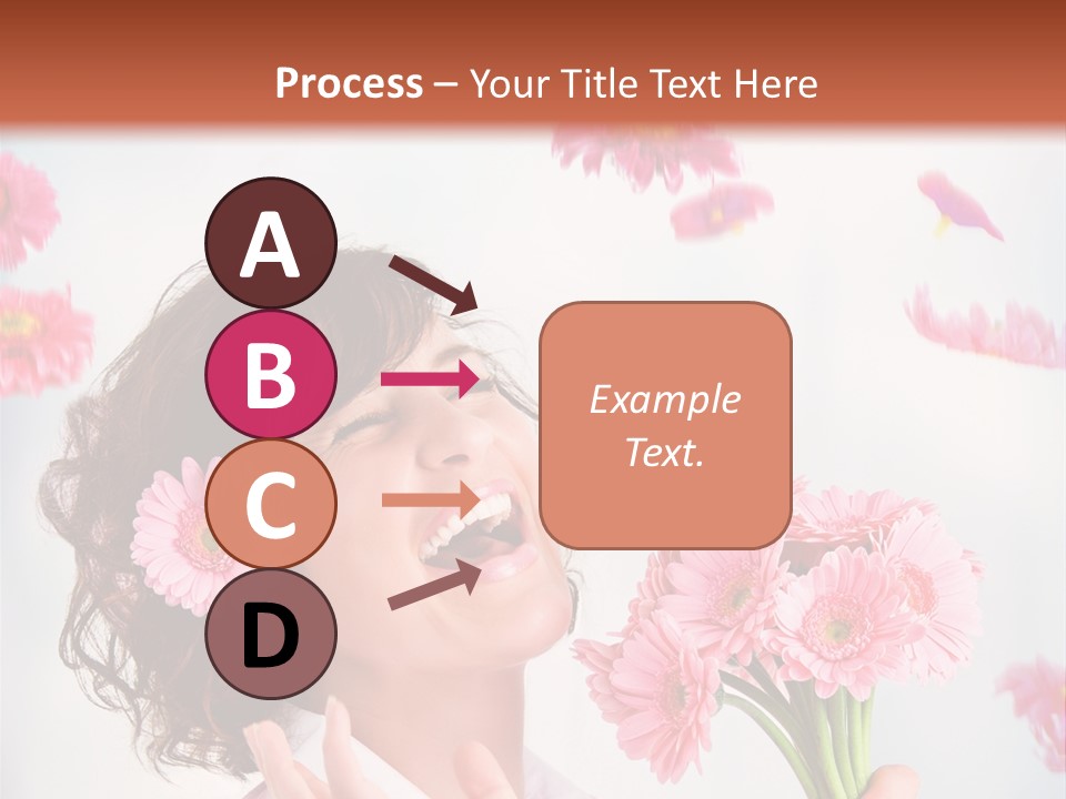 Throwing Blue Blossom PowerPoint Template