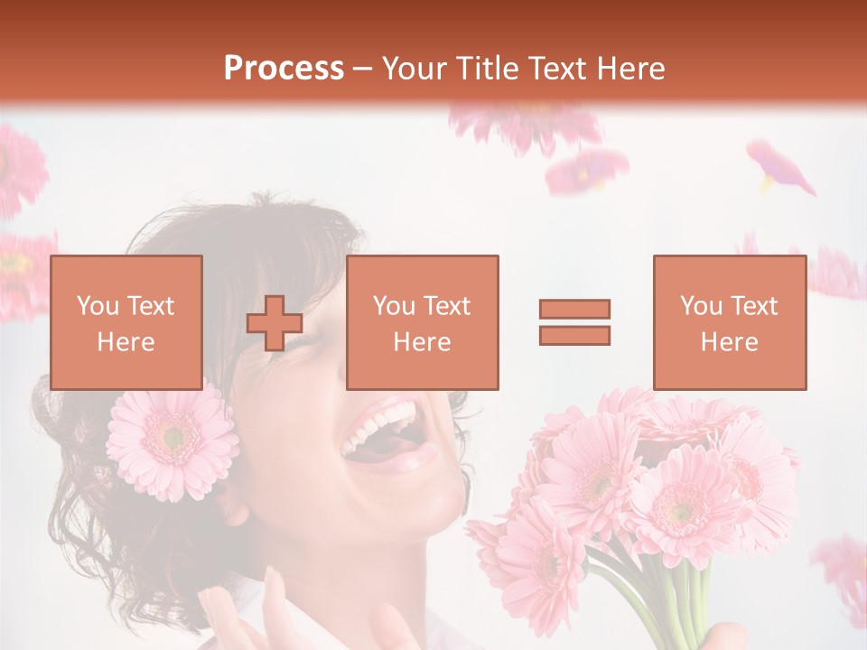 Throwing Blue Blossom PowerPoint Template