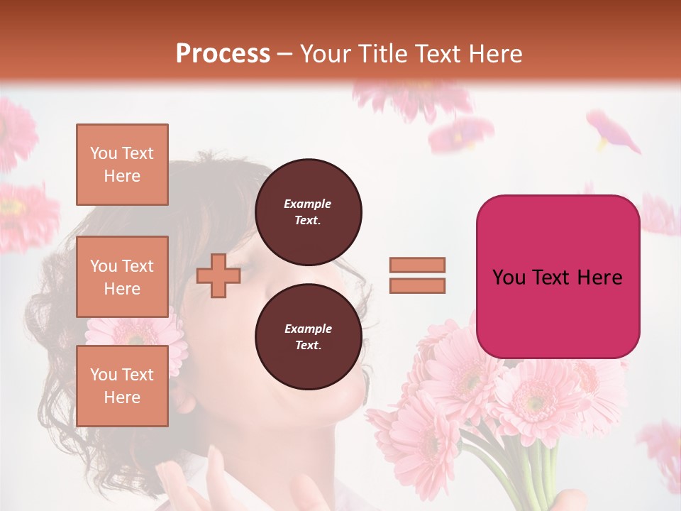 Throwing Blue Blossom PowerPoint Template