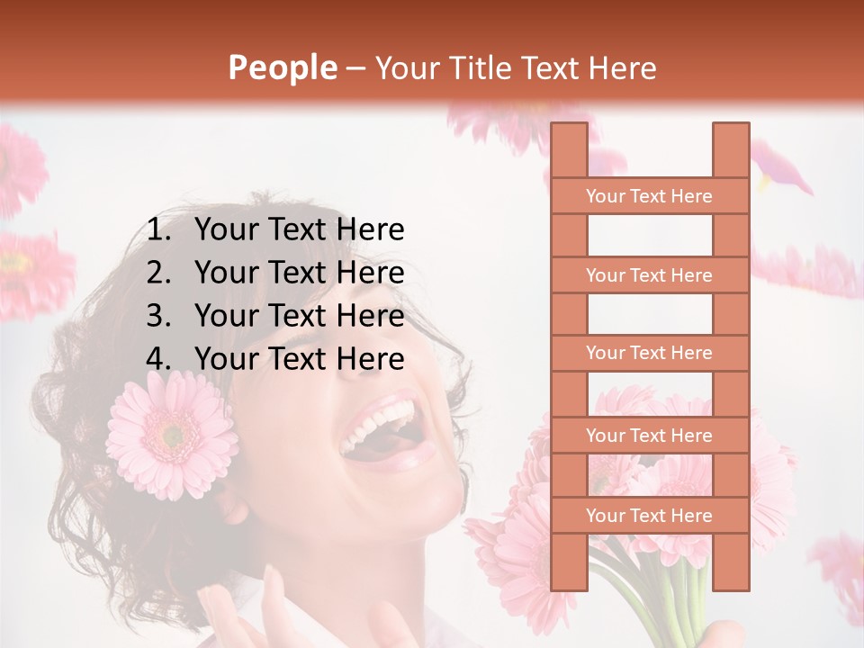 Throwing Blue Blossom PowerPoint Template