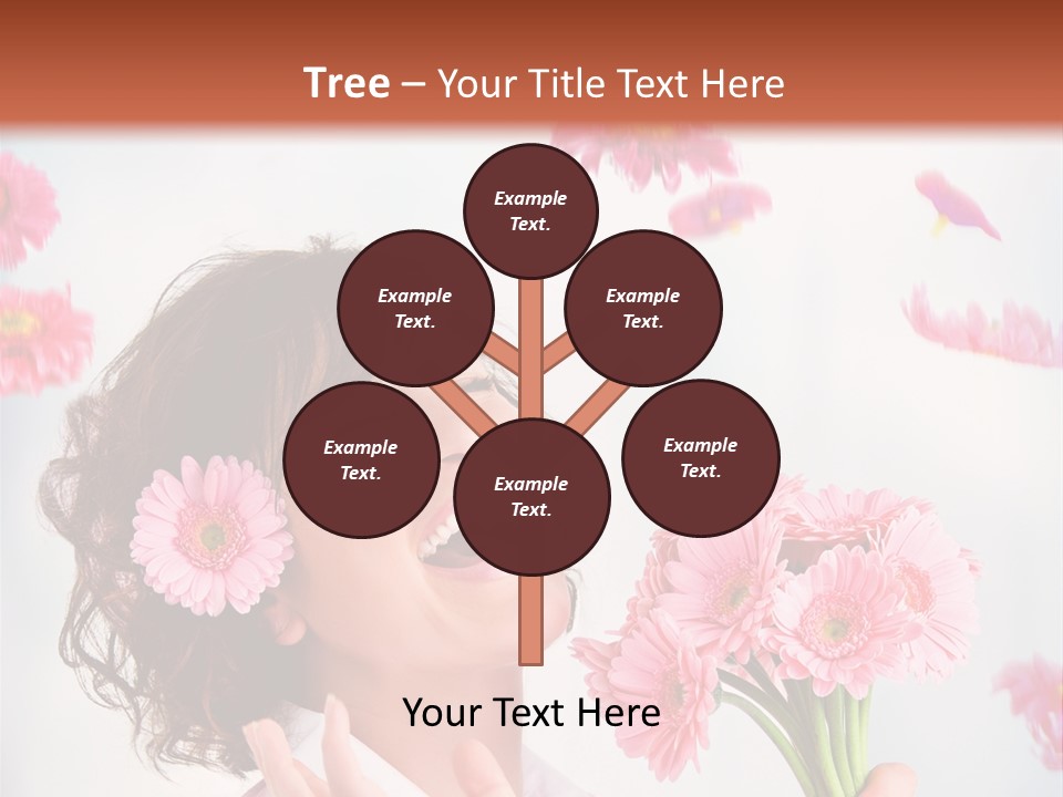 Throwing Blue Blossom PowerPoint Template