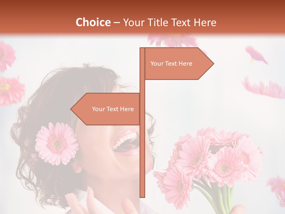 Throwing Blue Blossom PowerPoint Template