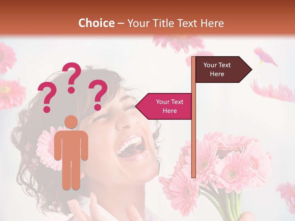 Throwing Blue Blossom PowerPoint Template