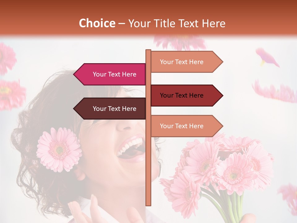 Throwing Blue Blossom PowerPoint Template