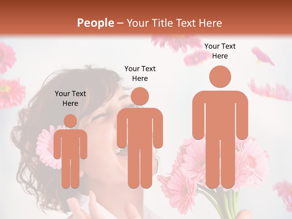 Throwing Blue Blossom PowerPoint Template