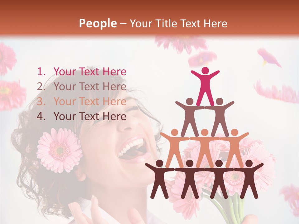 Throwing Blue Blossom PowerPoint Template