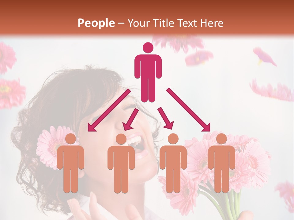 Throwing Blue Blossom PowerPoint Template