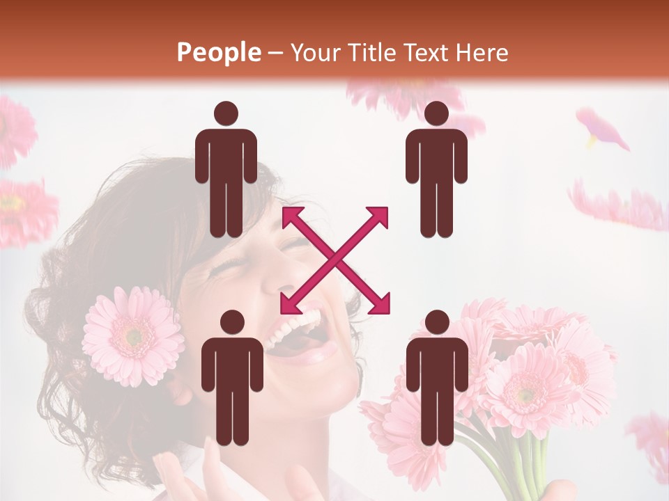 Throwing Blue Blossom PowerPoint Template