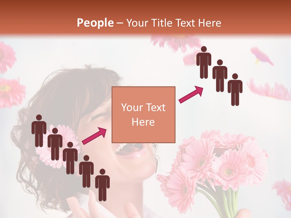 Throwing Blue Blossom PowerPoint Template