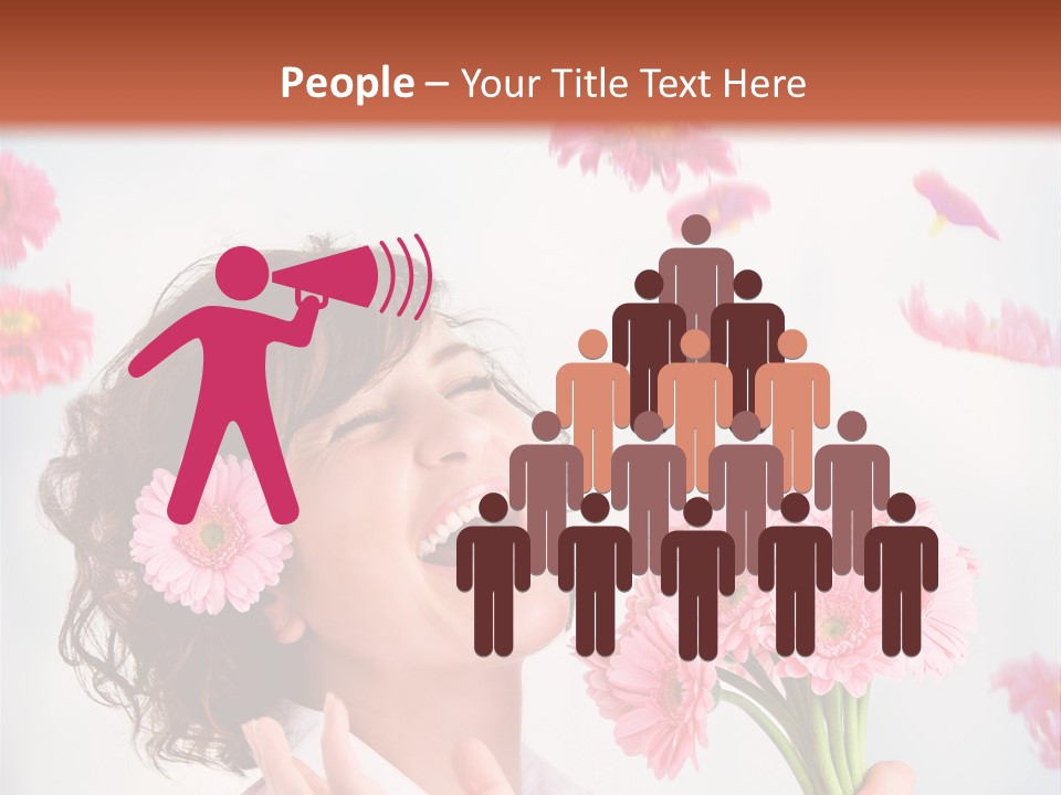 Throwing Blue Blossom PowerPoint Template