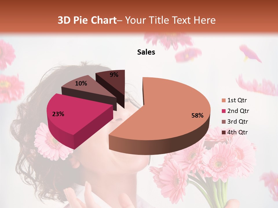 Throwing Blue Blossom PowerPoint Template