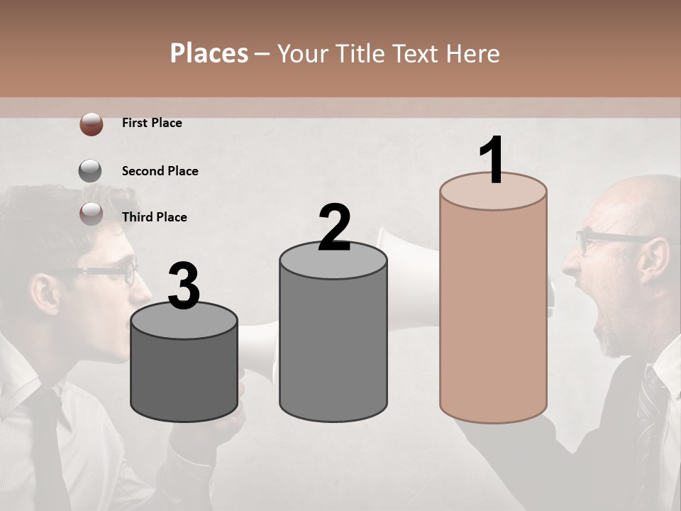 Crazy Portrait Loudspeaker PowerPoint Template