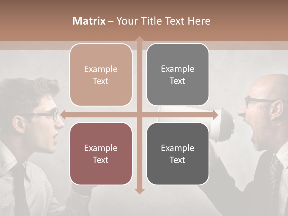 Crazy Portrait Loudspeaker PowerPoint Template