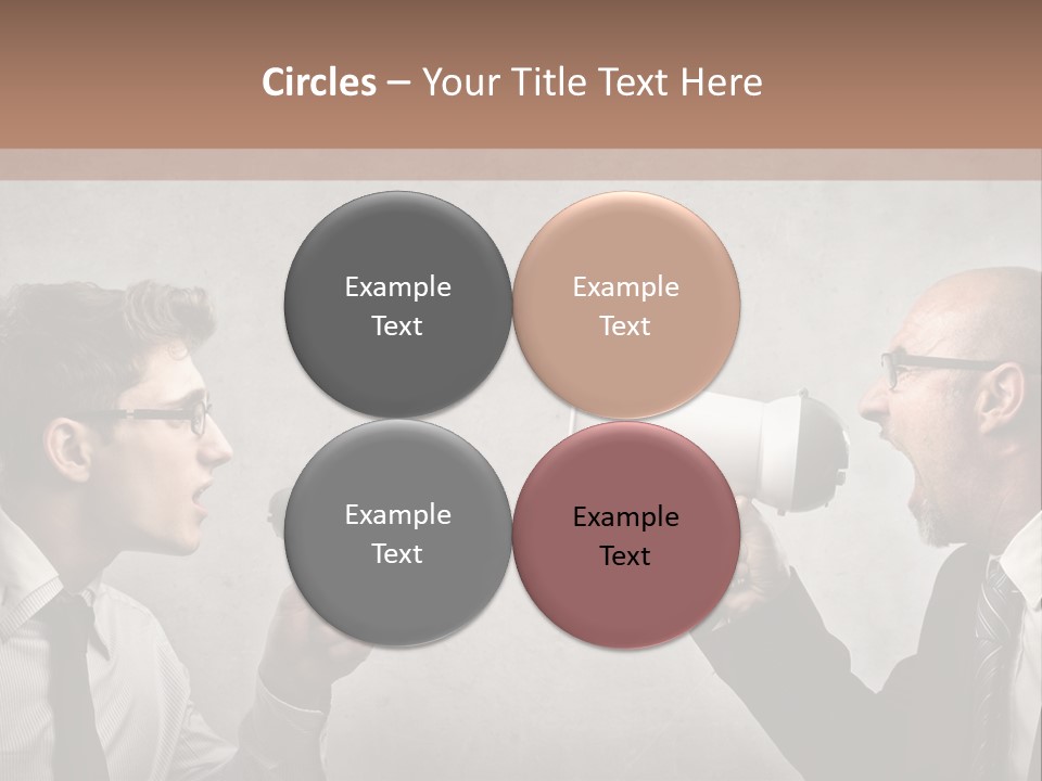 Crazy Portrait Loudspeaker PowerPoint Template