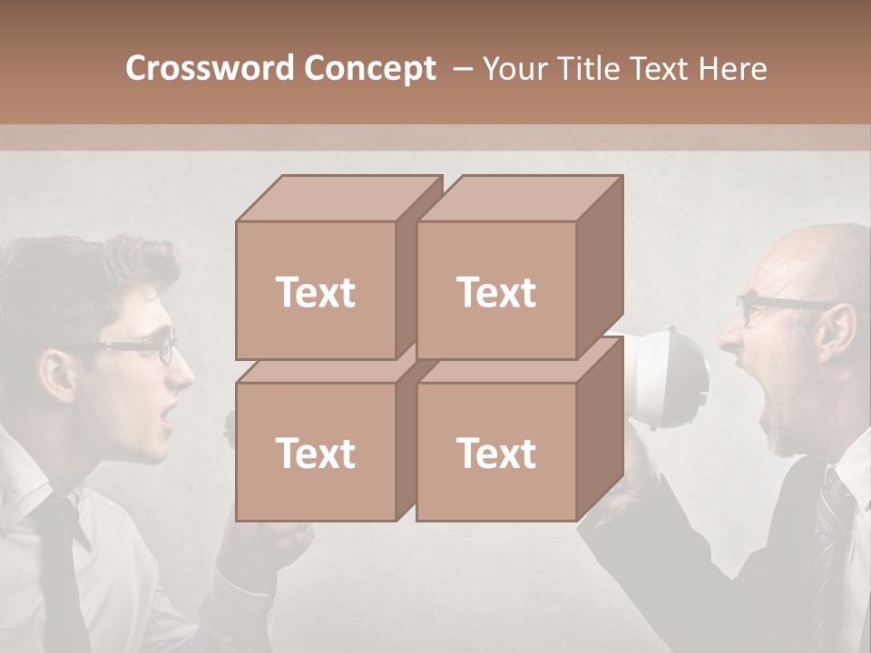 Crazy Portrait Loudspeaker PowerPoint Template