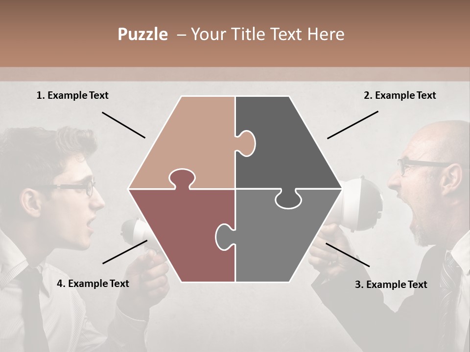 Crazy Portrait Loudspeaker PowerPoint Template