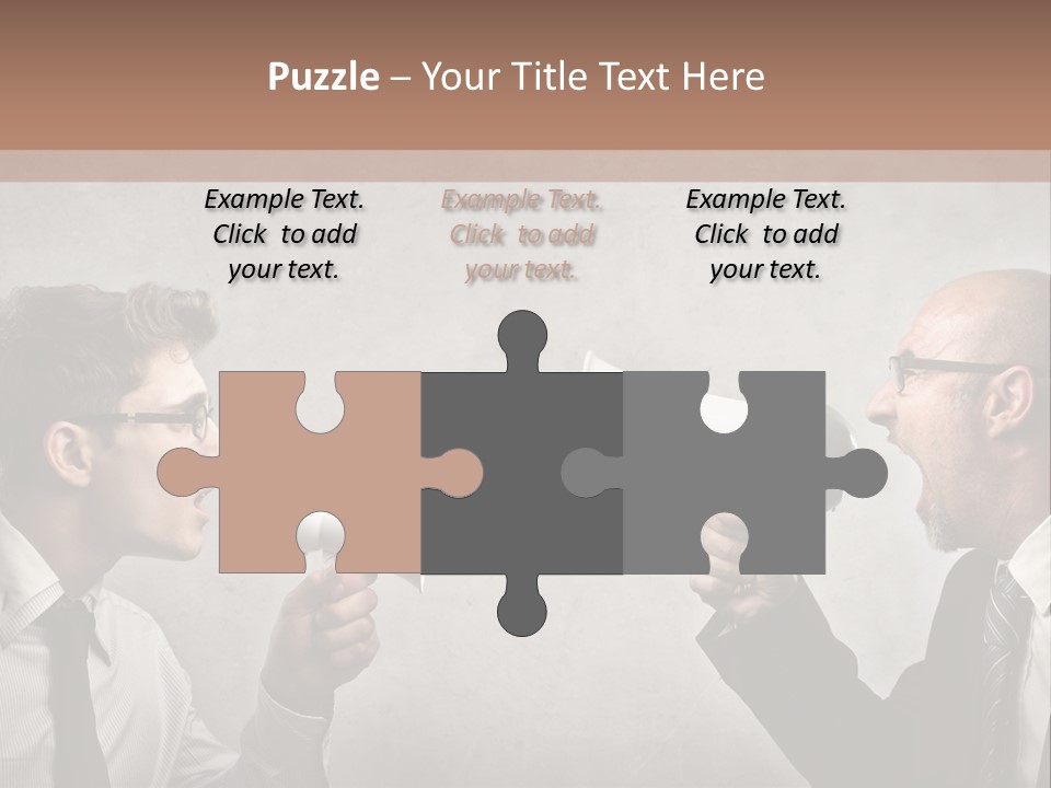 Crazy Portrait Loudspeaker PowerPoint Template