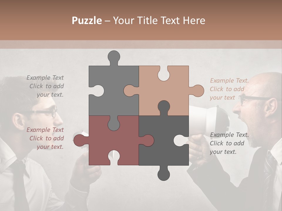 Crazy Portrait Loudspeaker PowerPoint Template