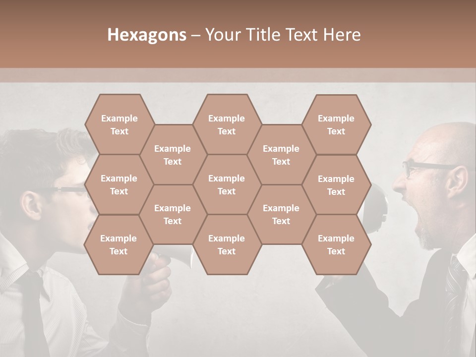 Crazy Portrait Loudspeaker PowerPoint Template