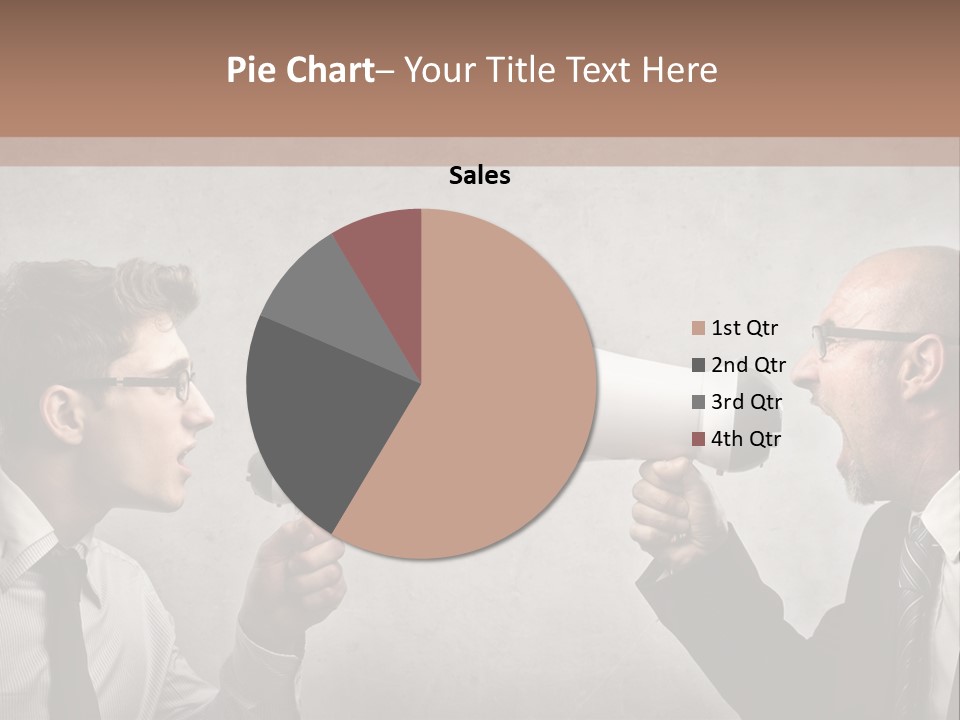 Crazy Portrait Loudspeaker PowerPoint Template