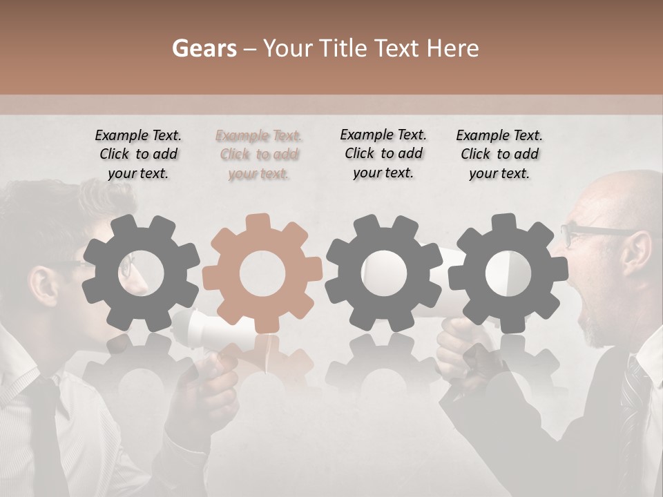 Crazy Portrait Loudspeaker PowerPoint Template