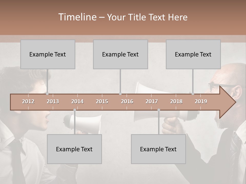 Crazy Portrait Loudspeaker PowerPoint Template