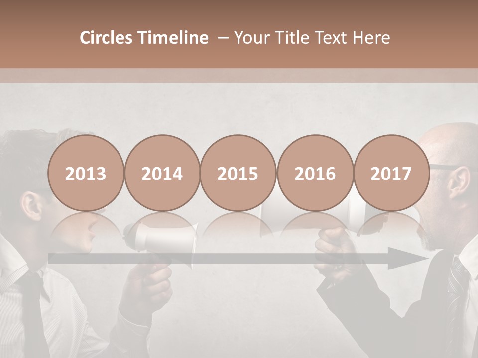 Crazy Portrait Loudspeaker PowerPoint Template