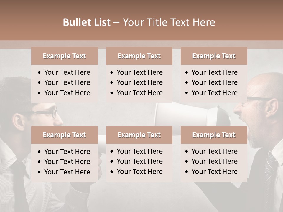 Crazy Portrait Loudspeaker PowerPoint Template