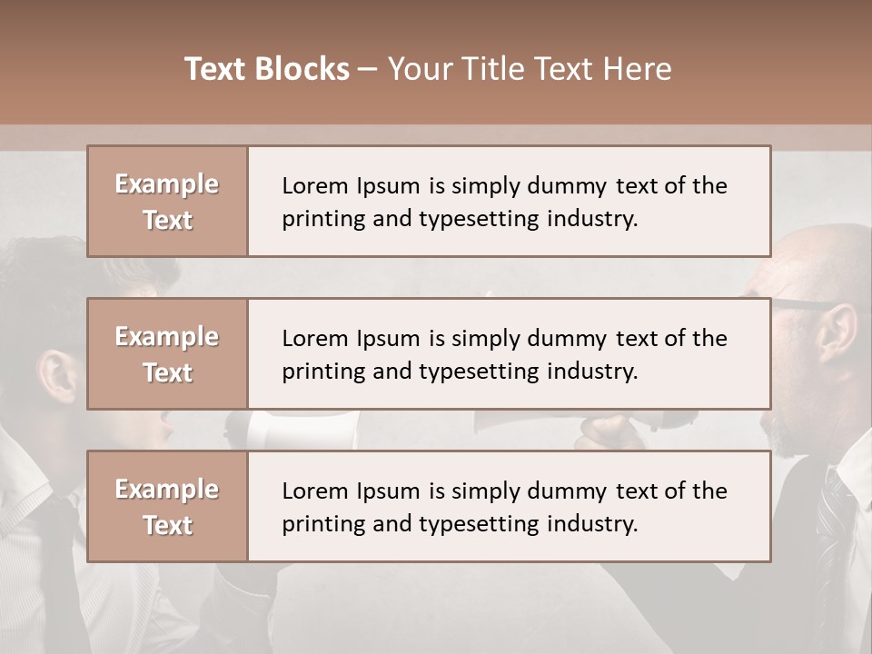 Crazy Portrait Loudspeaker PowerPoint Template