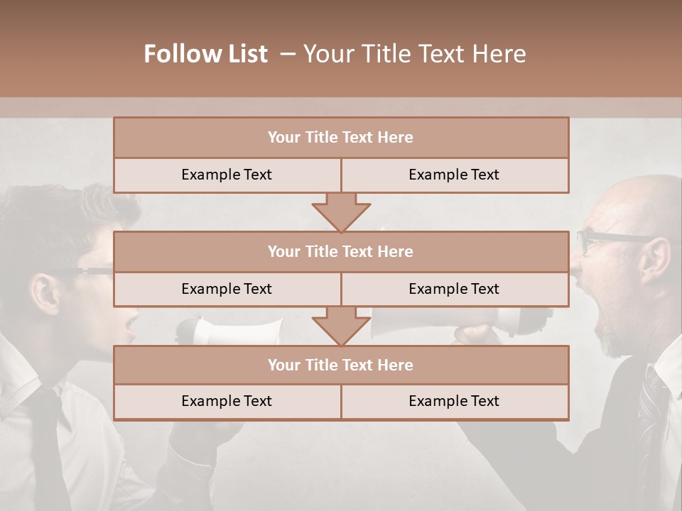 Crazy Portrait Loudspeaker PowerPoint Template