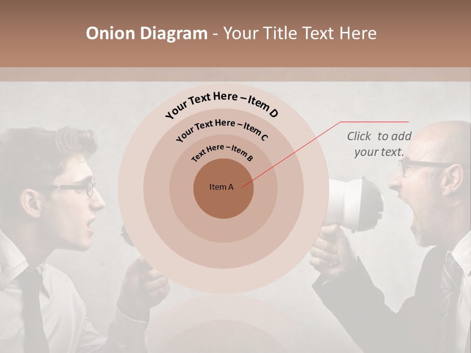 Crazy Portrait Loudspeaker PowerPoint Template