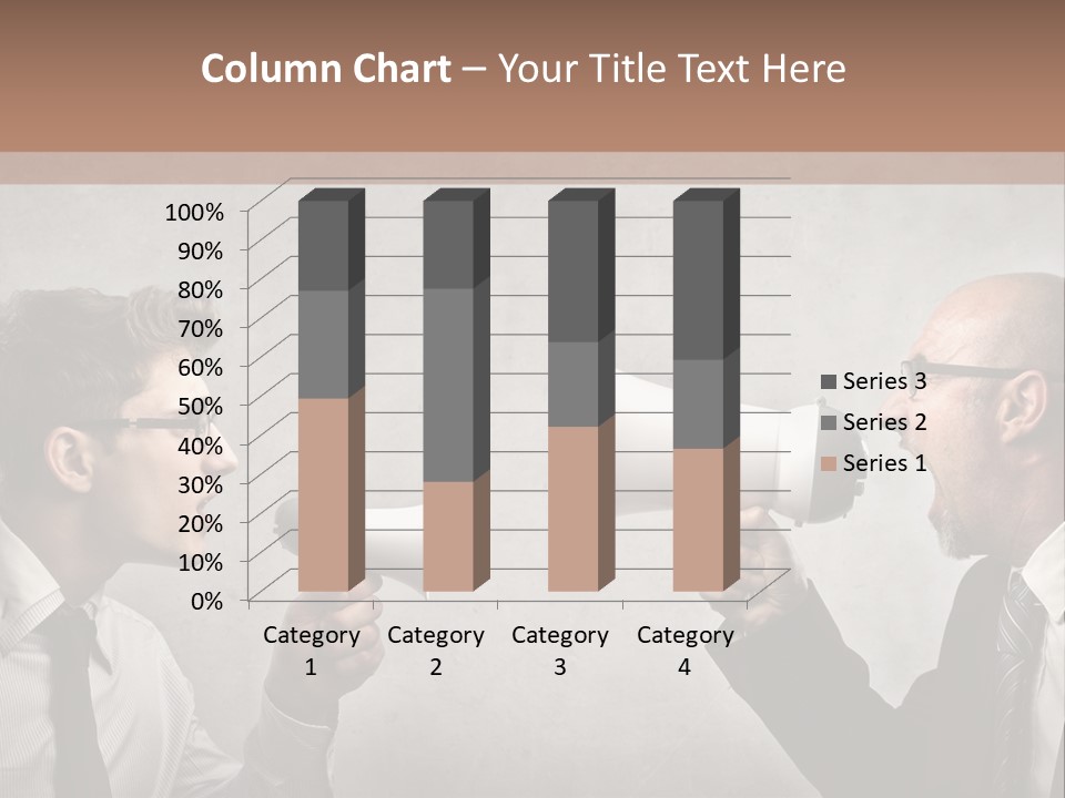 Crazy Portrait Loudspeaker PowerPoint Template