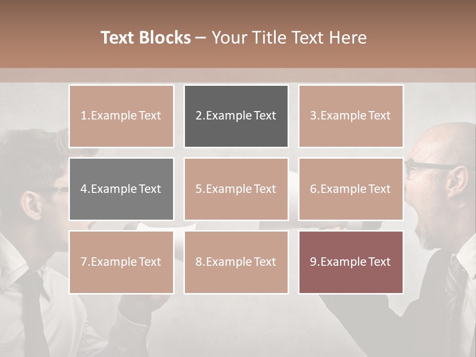 Crazy Portrait Loudspeaker PowerPoint Template