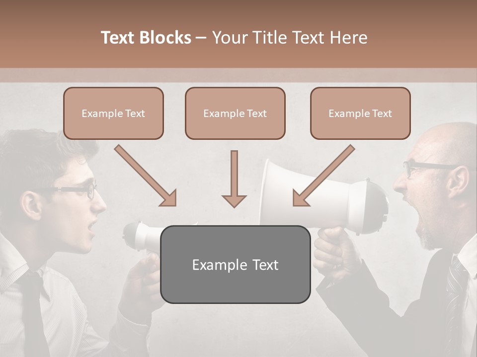Crazy Portrait Loudspeaker PowerPoint Template