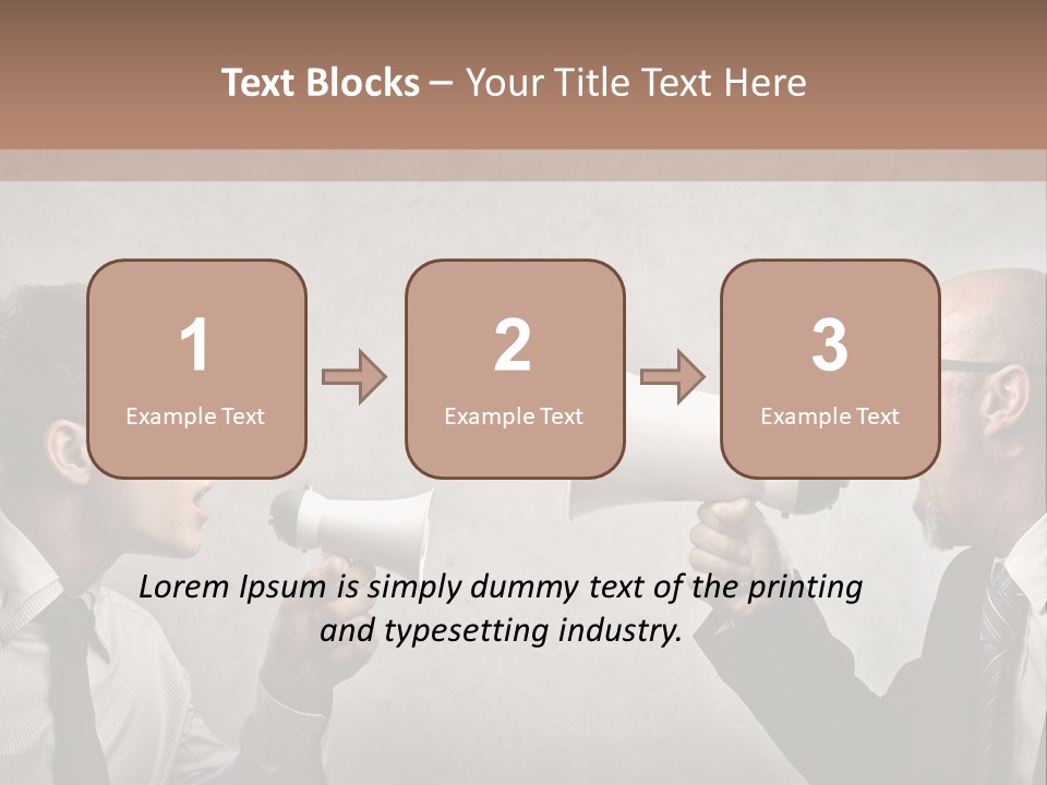 Crazy Portrait Loudspeaker PowerPoint Template