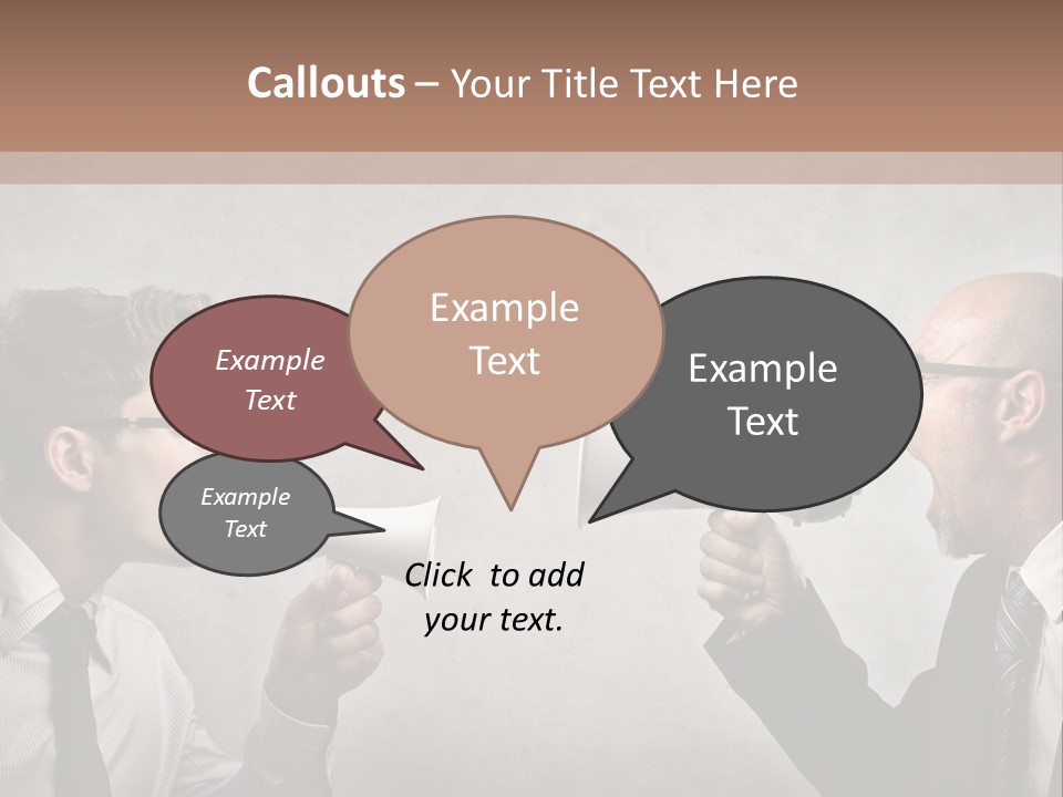 Crazy Portrait Loudspeaker PowerPoint Template