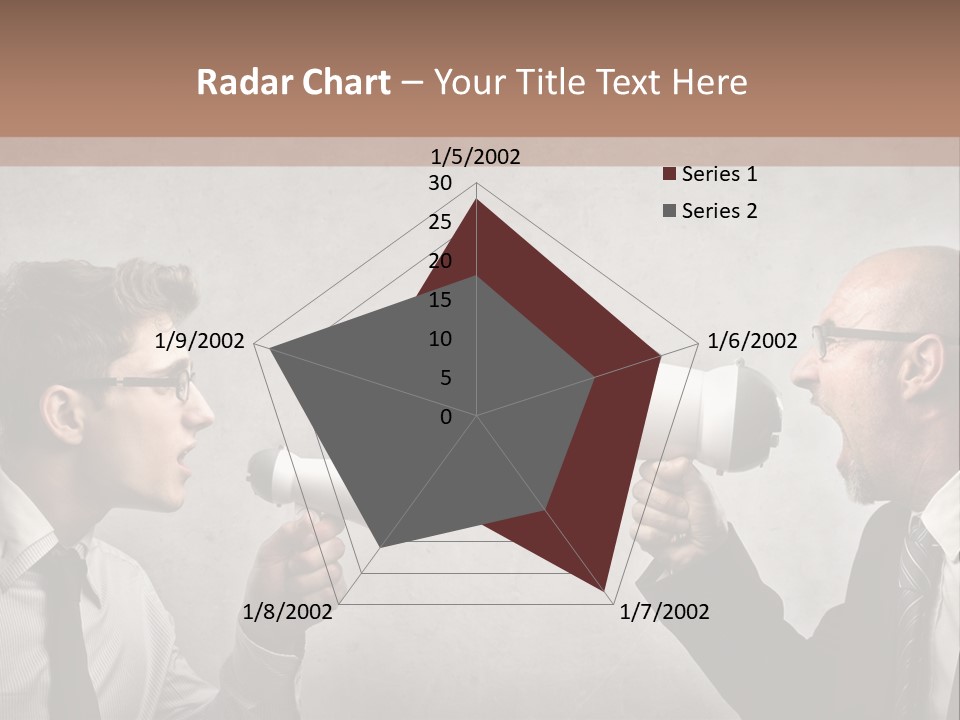 Crazy Portrait Loudspeaker PowerPoint Template